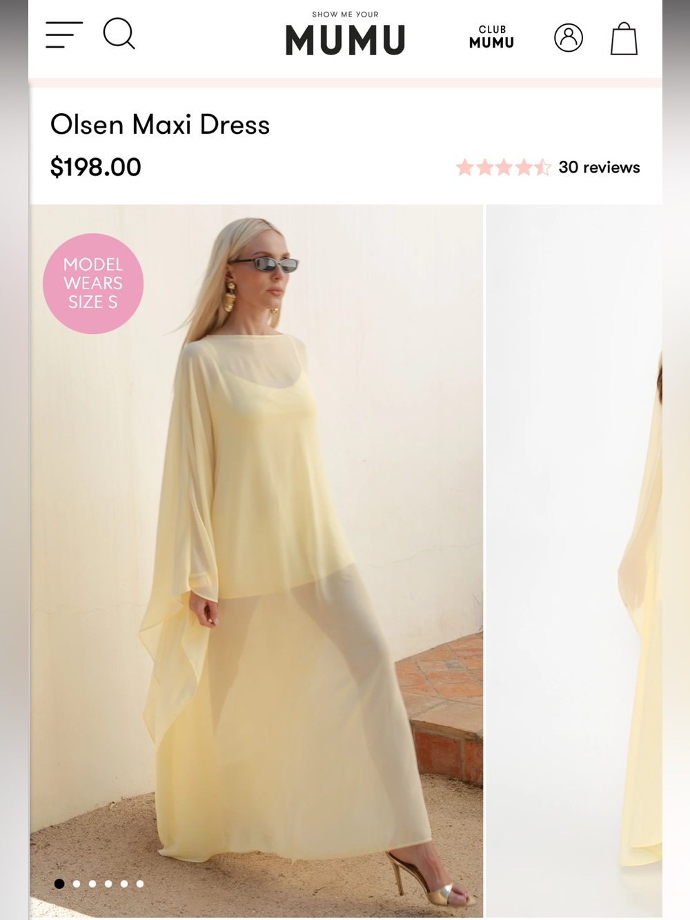 Olsen Maxi - Dress Show Me Your MuMu - in Pale Yellow